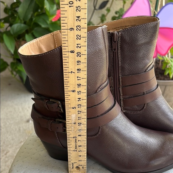 Naturalizer Dark Brown Ankle Boots with Straps - Picture 9 of 15